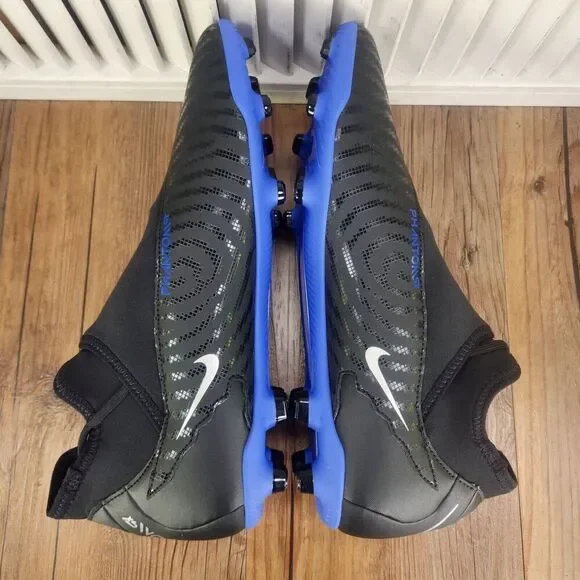 Nike Phantom GX Club DF FG/MG DD9482-040 Men's 12 Black Royal Blue Soccer Cleats